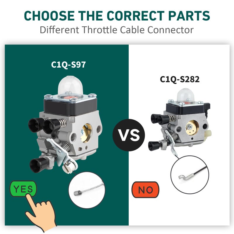 HUZTL FS45 FS55 FS55R Carburetor for STHIL FS38 FS46 HL45 FS45C FS46C FS55C FS55RC KM55 String Trimmer Weed Eater C1Q-S97 - Image 2